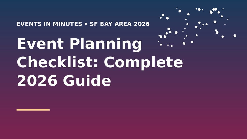 Event Planning Checklist 2026: Free Template