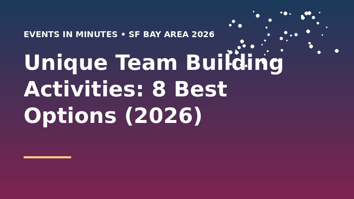 Unique Team Building Activities: 8 Best Options (2026)