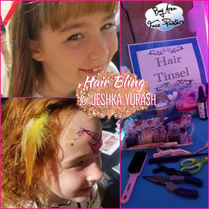 Hair Bling Tinsel & Glitter Bar (1 Artist, 2 to 4 Hours) – Entertainers