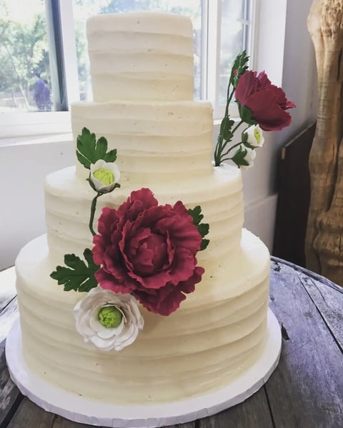 Custom Buttercream Wedding Cake Priced per Slice with Delivery – Bakeries – photo 2