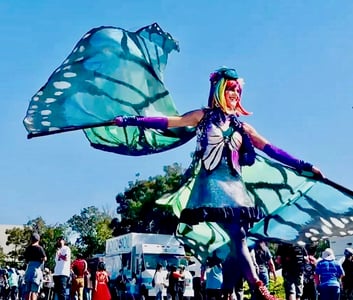 Rollerskating Butterfly Dancer with Bubble Show for Events – Entertainers