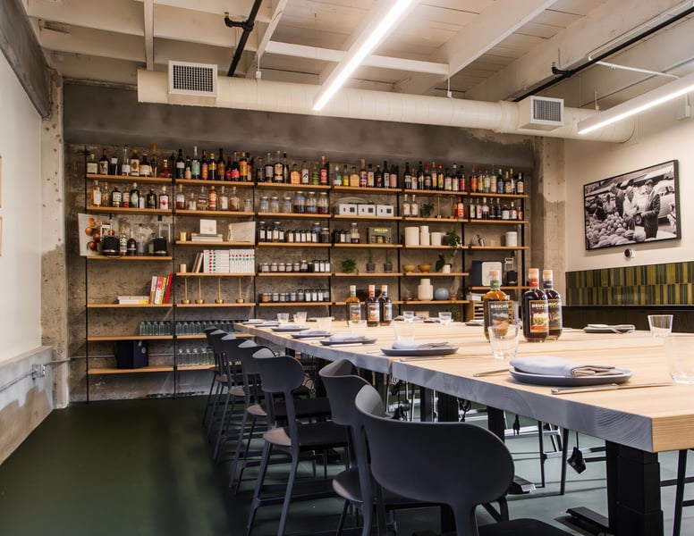 Private Distillery Lab Dining Room with Communal Table for 35 – Venues in San Francisco