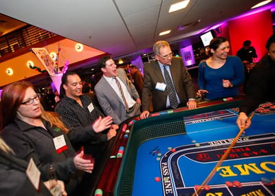 Corporate Silver Casino Night Rental for Company Events – Entertainers