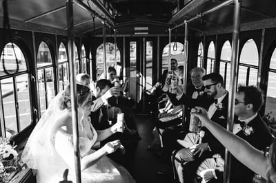 Vintage White Trolley for Livermore Valley Weekend Weddings – Transportation