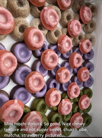 Bite Size Mochi Donut Dessert Box for Small Party Favors – Bakeries