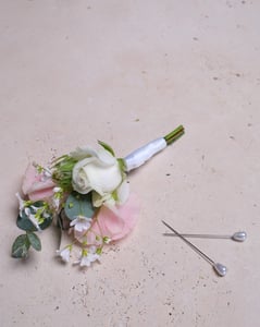 Soft White and Blush Bridal Bouquet with Peonies and Sweet Peas – Florists