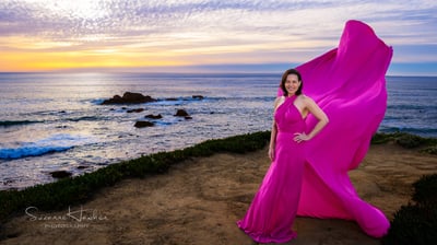 Flying Dress Photo Shoot with Silk Gowns and a Dress Assistant – Experiences