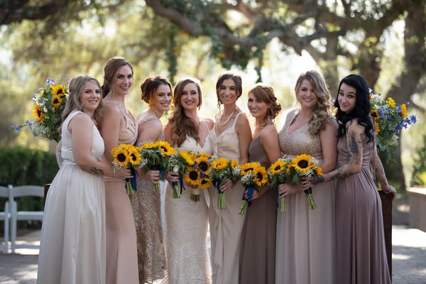 Bridesmaid Flower Basket with Mixed Flowers in Garden Style – Florists