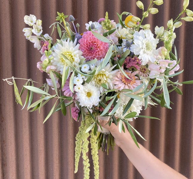 Elopement Bridal Bouquet and Boutonniere from Farm-Grown Blooms – Florists – photo 2