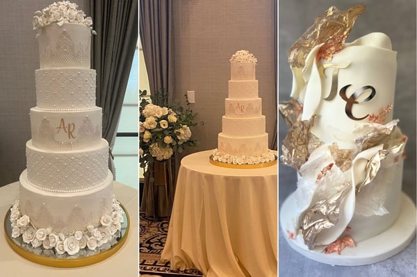 Custom Fondant Wedding Cake Priced Per Slice, Tasting Included – Bakeries
