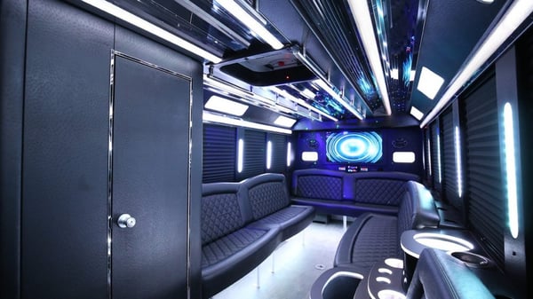 Extra-Large Party Bus with Restroom Rental for Up to 45 Guests – Transportation