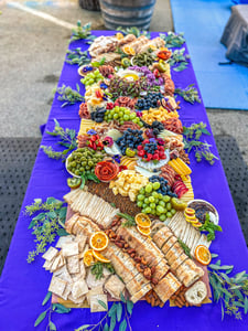 Flat Lay Cheese and Charcuterie Grazing Table for Events – Catering