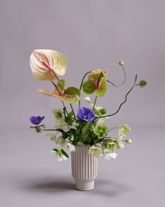 Green and Blue Corporate Floral Arrangement Set of Two Pieces – Florists