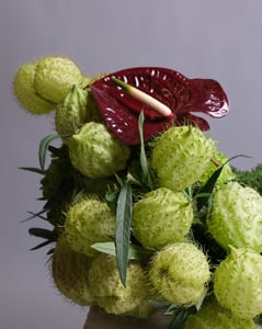 Low Merlot and Green Floral Tablescape with Calla Lilies – Florists